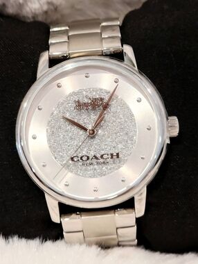 NWT Coach Grand Pave Crystal & Silver Women's Watch - New In Box - Never Worn